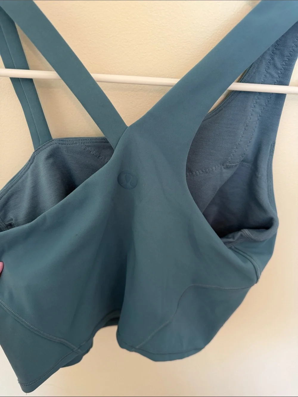 lululemon athletica deep teal crisscross-back sports bra